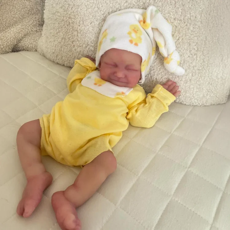 12"&16" Clement Full Body Silicone Bendable Reborn Baby Girl Dolls Named Lulina - Reborndollsshop®-Reborndollsshop®