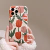 Romantic Orange Tulips Phone Case for iPhone 15 pro