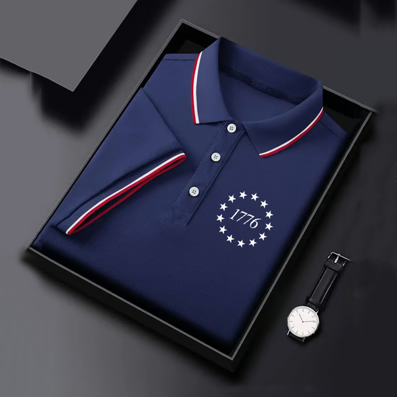 Men's 1776 Independence Day Printed Polo Shirt
