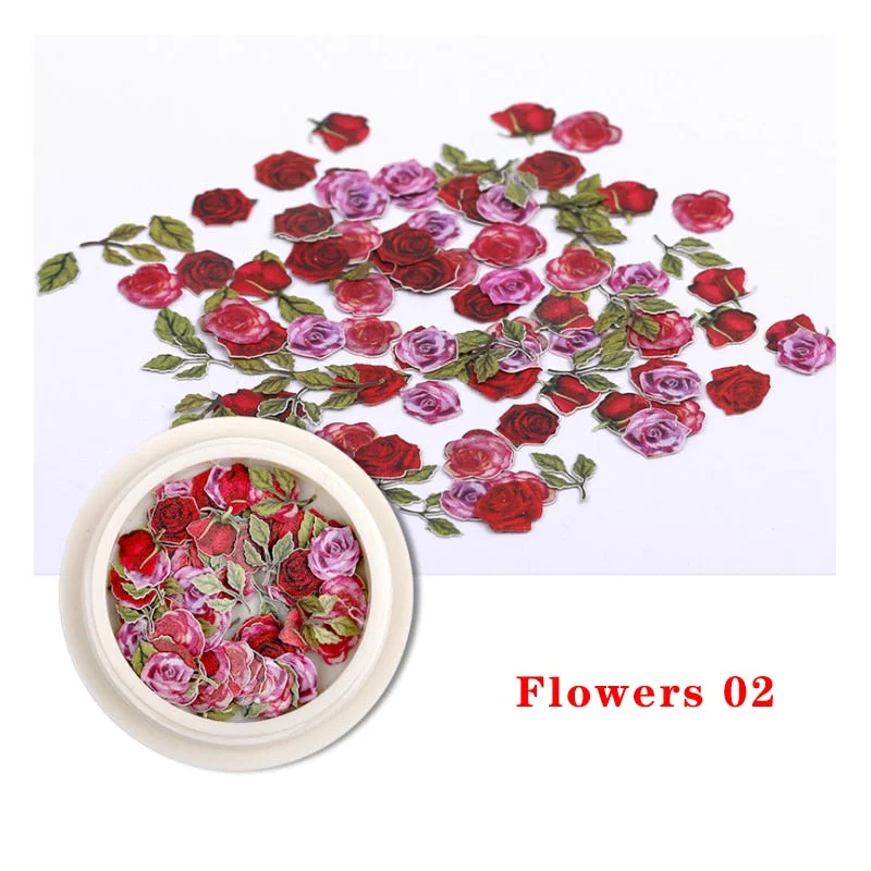 Spring Summer Flower Nail Decoration Wood Pulp Paper Mini Daisy Simulation Flower Butterfly Fashion DIY Nail Art Design Charm