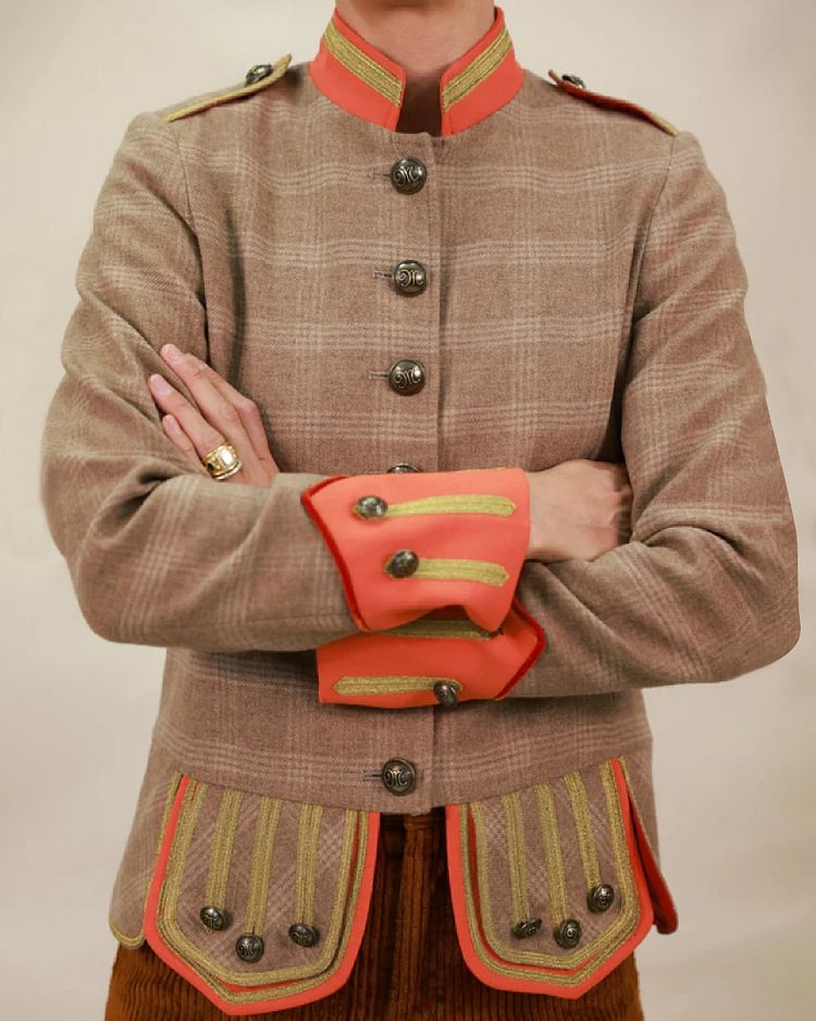 Vintage Check Button Jacket