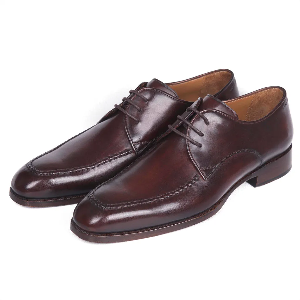 Gentleman's Oxford Shoes Classic Lace Up Formal Shoes Business Lather Dark Wine Shoes-vocosishoes