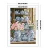 Porcelain Camellia-11CT Stamped Cross Stitch 50*70cm/19.69*27.56in(Big Size)