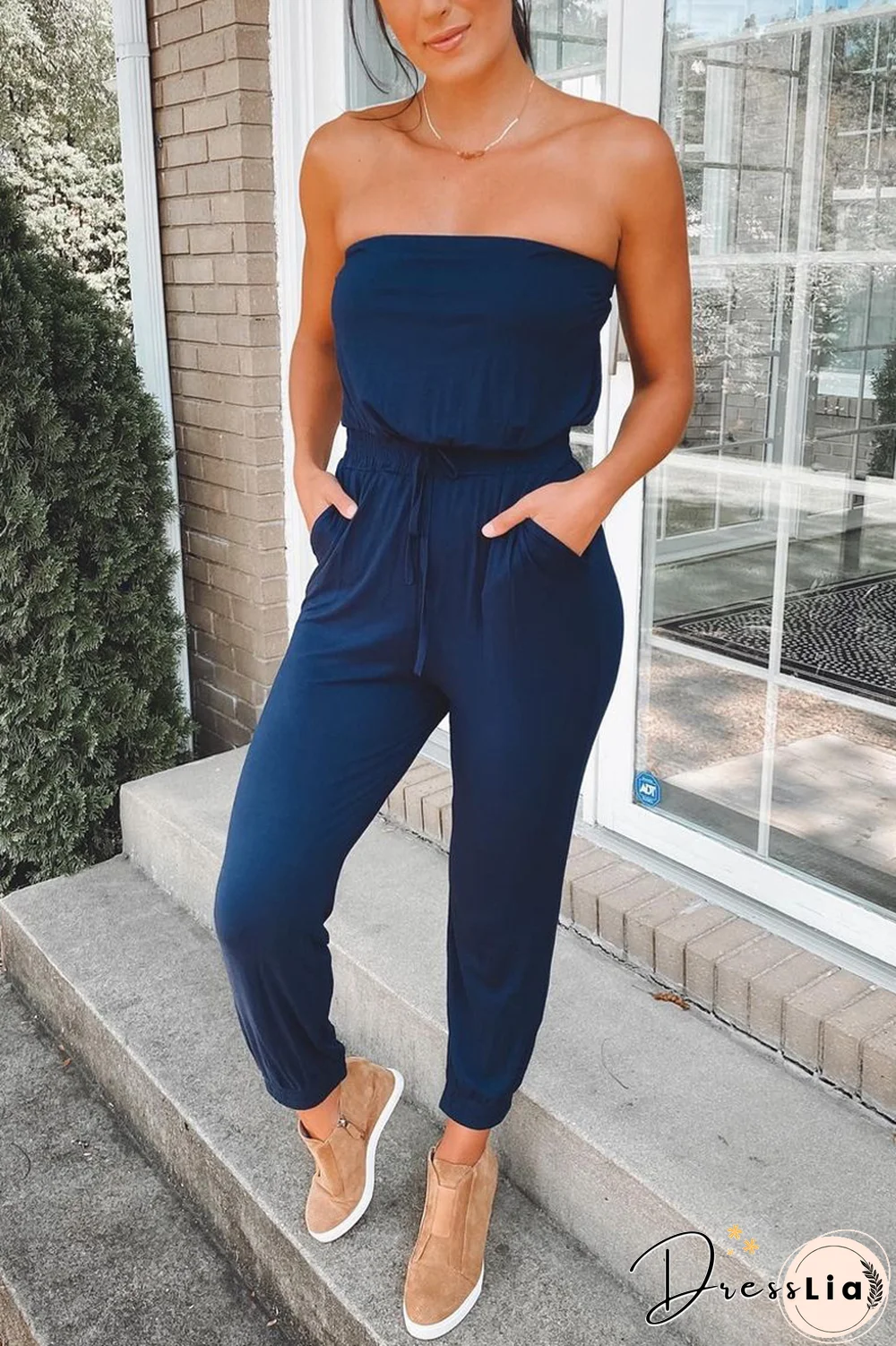 KarliDress Off The Shoulder Loose One Piece Jumpsuit P12672