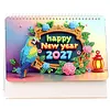 Bluebird 2027 DIY Diamond Painting Calendar Kit with Special Shaped Partial Drill Resin Diamonds 7.68x6.69in Monthly Flip Tabletop Calendar for Adults Beginners Home Office Decor Gift
