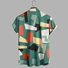 Gioiacombo™ Camicia a maniche corte da uomo con stampa geometrica