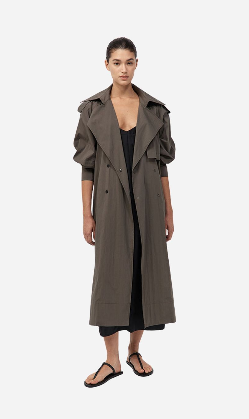 St Agni | Relaxed Trench - Khaki