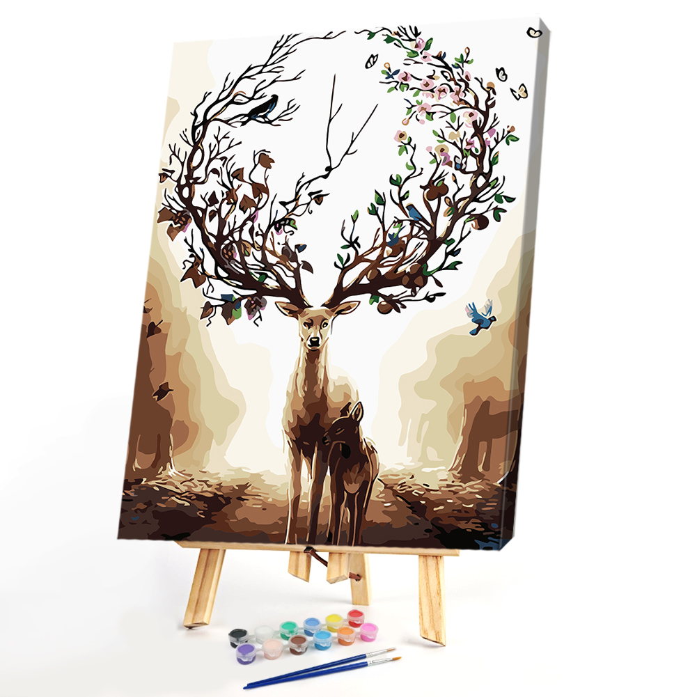 

40*50cm - Paint By Numbers - Two Deer, 501 Original