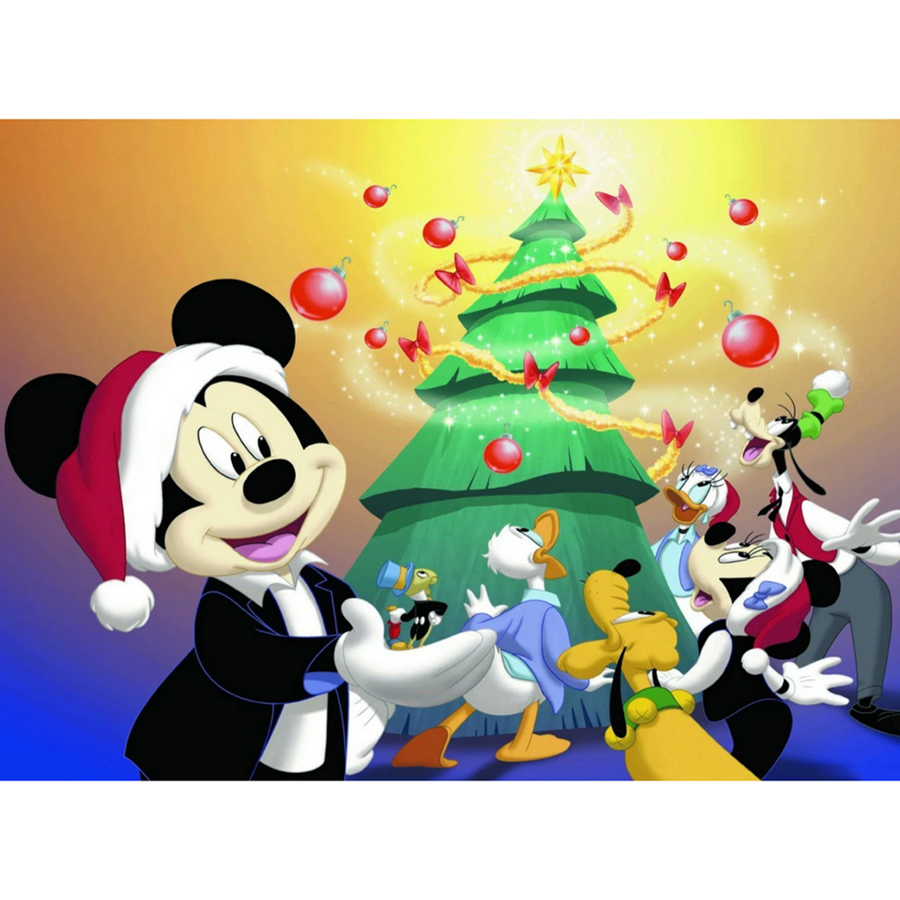 

40*30CM-Round Drill Diamond Painting-Christmas Mouse, 501 Original