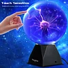 Plasma Ball: 6 Inch Plasma Globe Touch & Sound Sensitive Plasma Ball Lamp Electric Ball Lightning Toys for Kids, Parties, Home, Prop, Decoration, Christmas Gifts