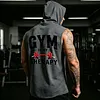 Men's Casual Street Gym Is My Therapy Graphic Hooded Tank Top by Inlyline