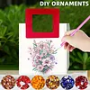 Sac &agrave; main bricolage avec peinture en diamant avec poign&eacute;e carr&eacute;e, sac fourre-tout pour peinture en diamant, kits de peinture multi-usages en diamants, sacs &agrave; main cr&eacute;atifs pour femmes, cadeau artisanat pour filles (fleurs en fleurs)