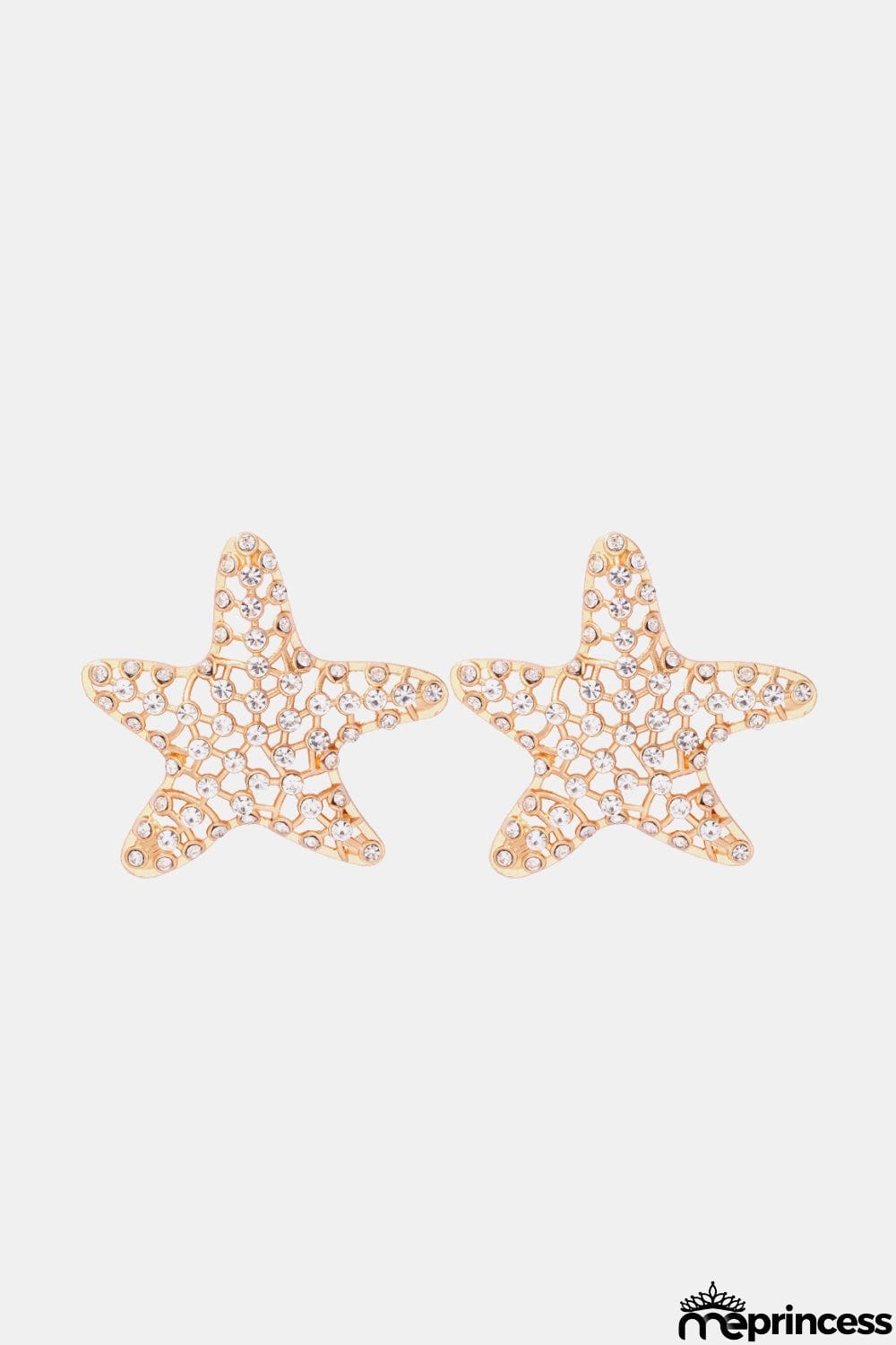 Starfish Zinc Alloy Glass Stone Dangle Earrings