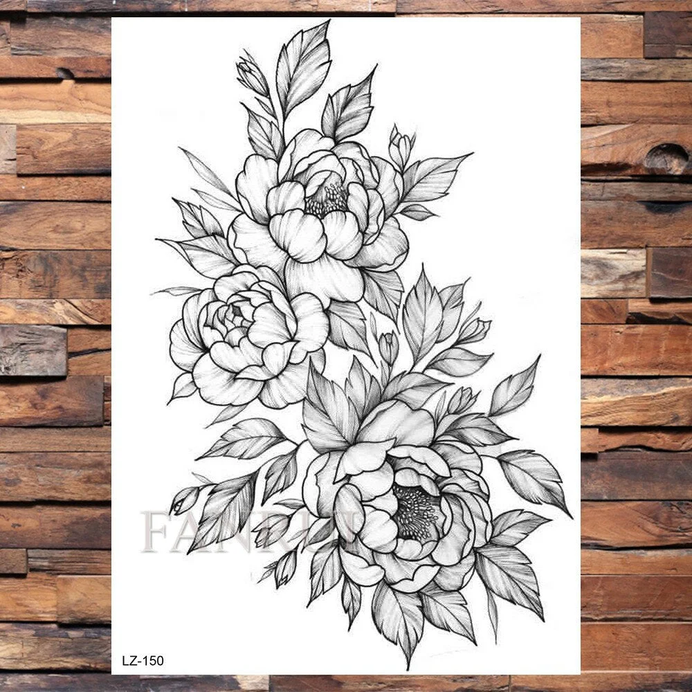 Mighty Lion King Of Beasts Tattoos Temporary Men Women Body Art Fake Tatoo Realistic Tribal Tiger Tattoo Sticker Arm Leg Makeup