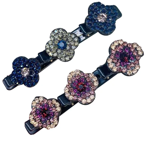LAST DAY 50% OFF & Free Shipping - Sparkling Crystal Stone Braided Hair Clips