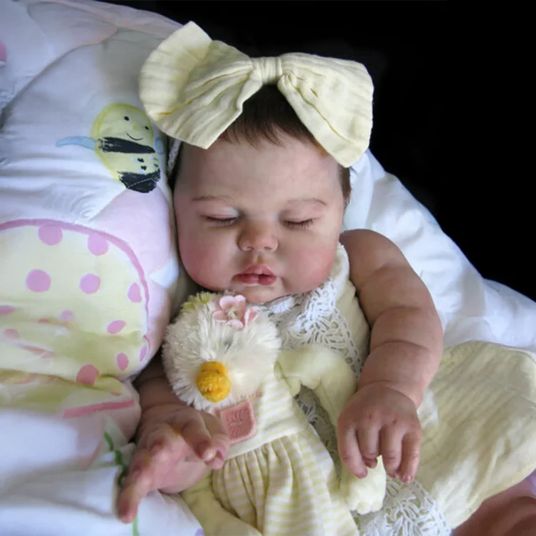 20 Inches Toddler Sleeping Adorable Baby Girl Doll Hapires with Heartbeat💖 & Sound🔊：Realistic Reborn Baby Dolls By Rsgdolls®