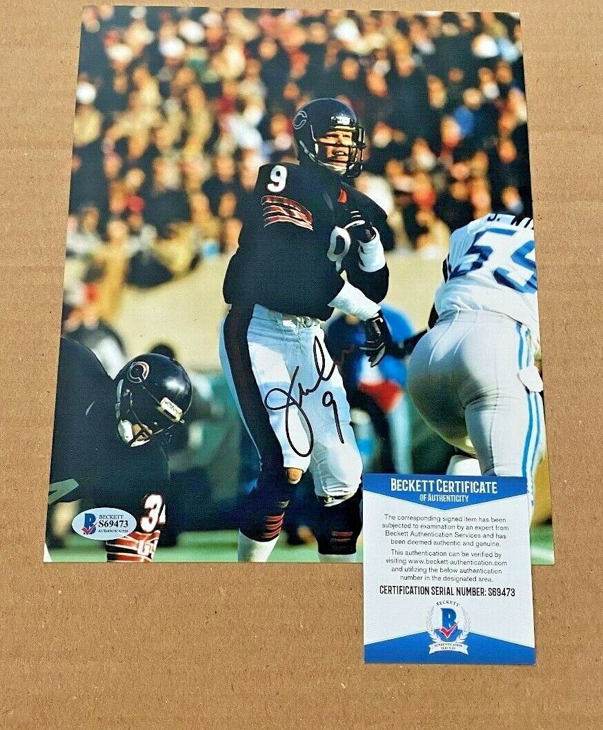 JIM MCMAHON SIGNED CHICAGO BEARS 8X10 Photo Poster painting BECKETT CERTIFIED #2