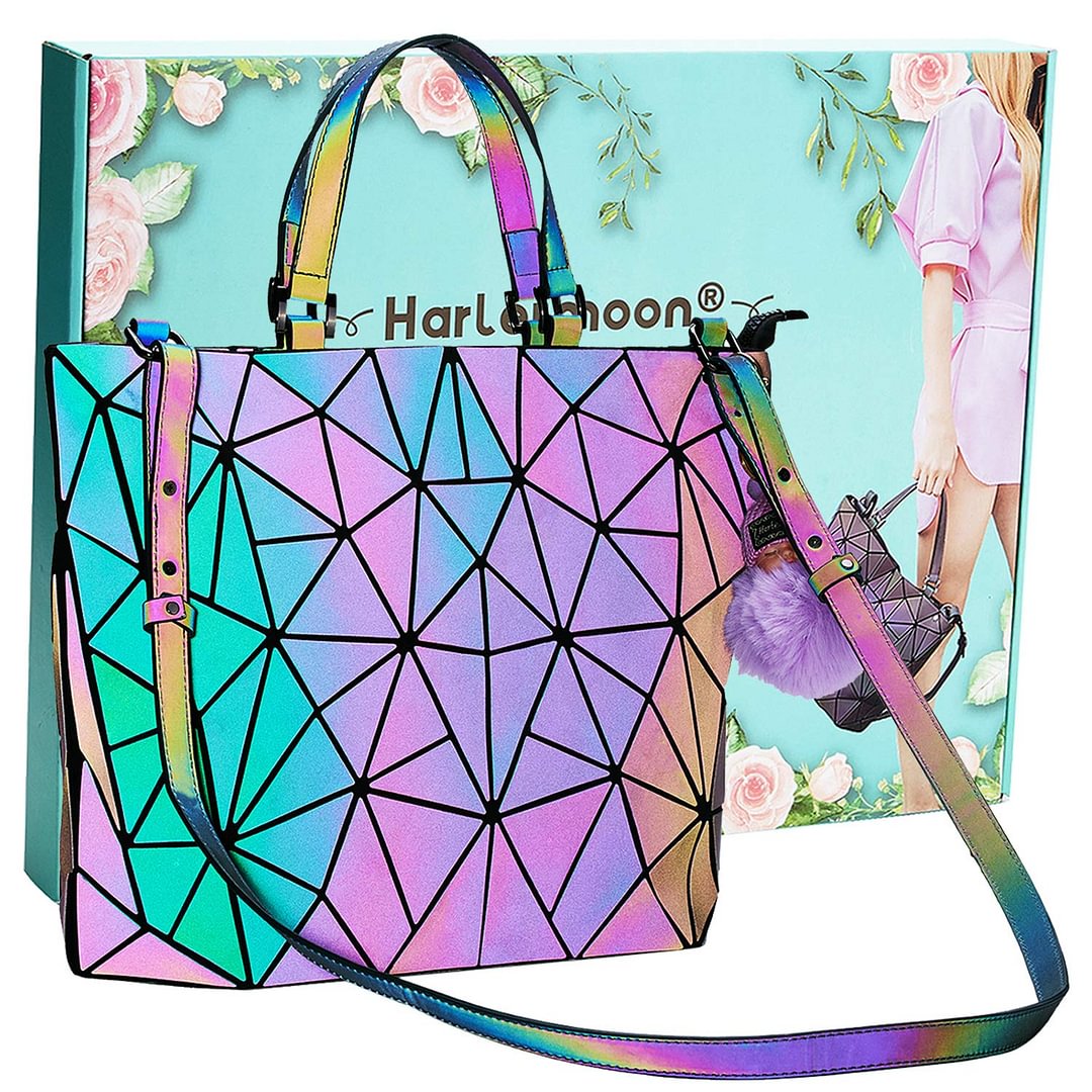 Handbag Purse for Women girl Luminous Backpack Purse and tote bag set Crossybody Lady Purse