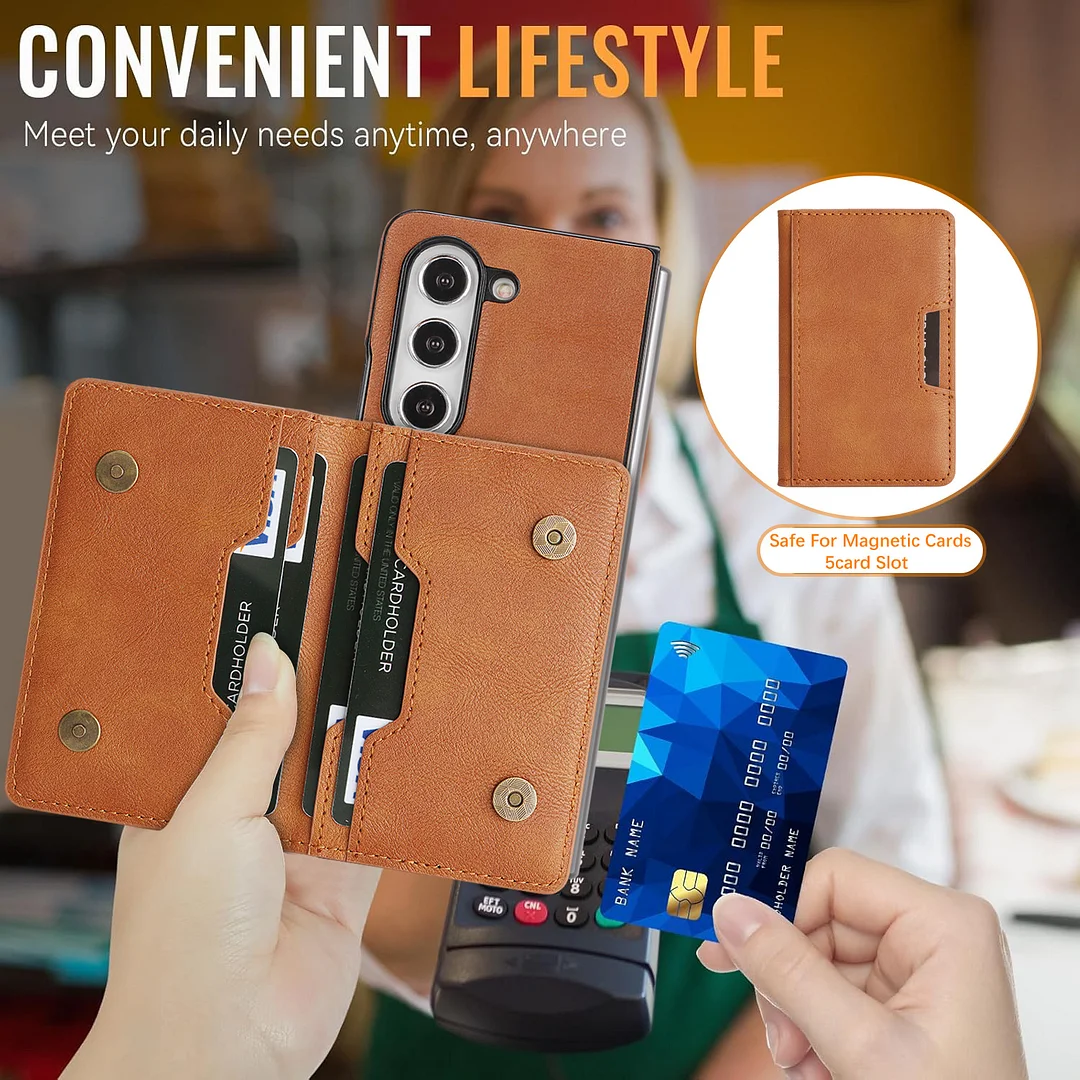 Suitable For Samsung Z Fold7 Wireless Charging Phone Case Z Filp7 2-In-1 Magsafe Magnetic Card Holder