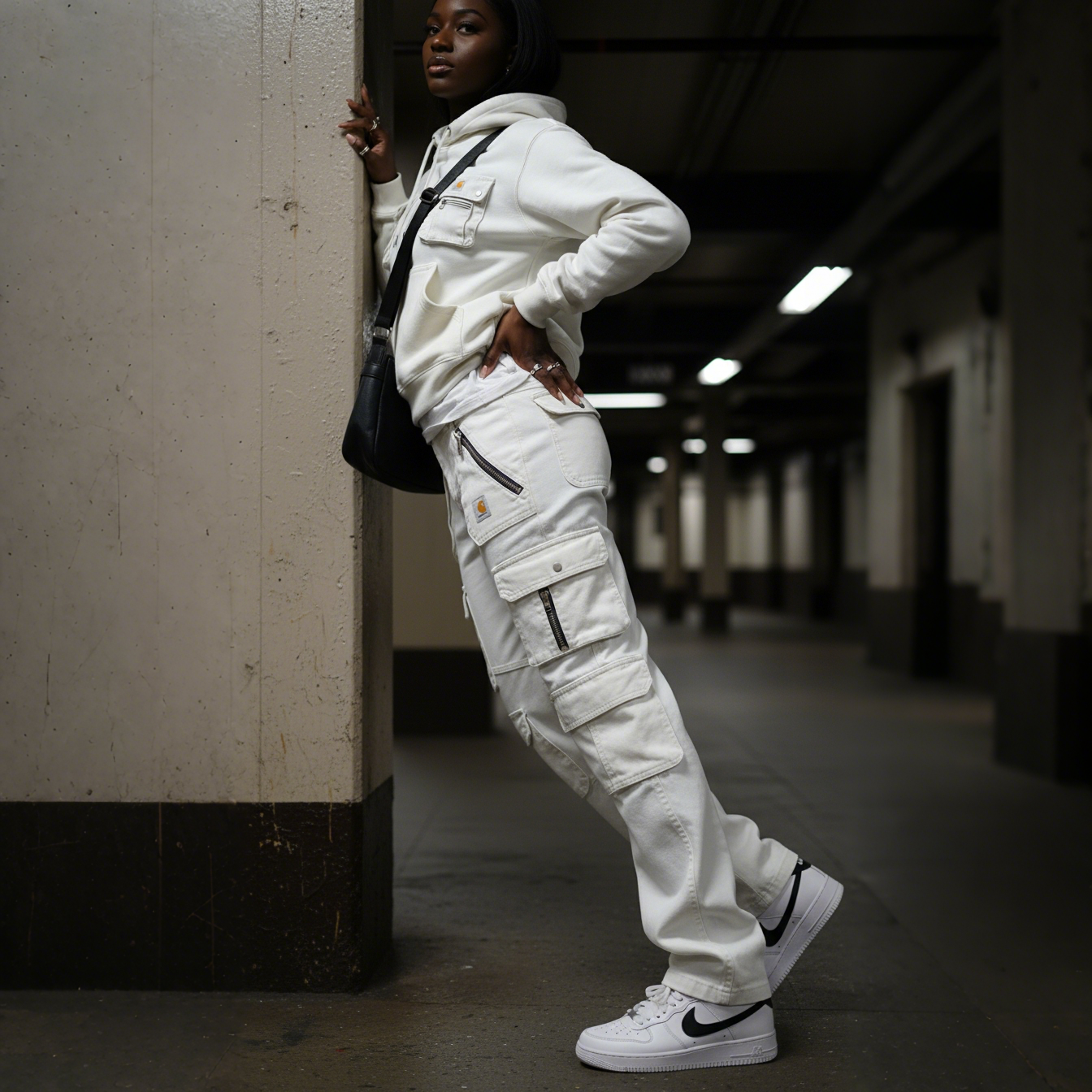 Street Style Multi-functional Multi-pocket Multi-zipper Retro Washed Cargo Trousers