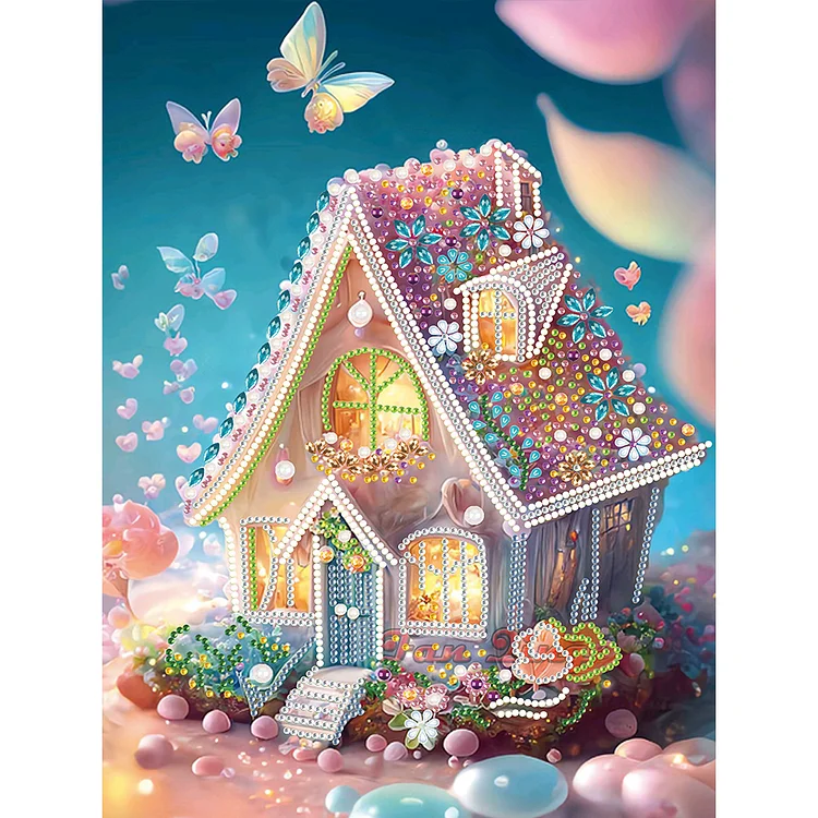 Partial Special-Shaped Diamond Painting - Dream Greenhouse 30*40CM