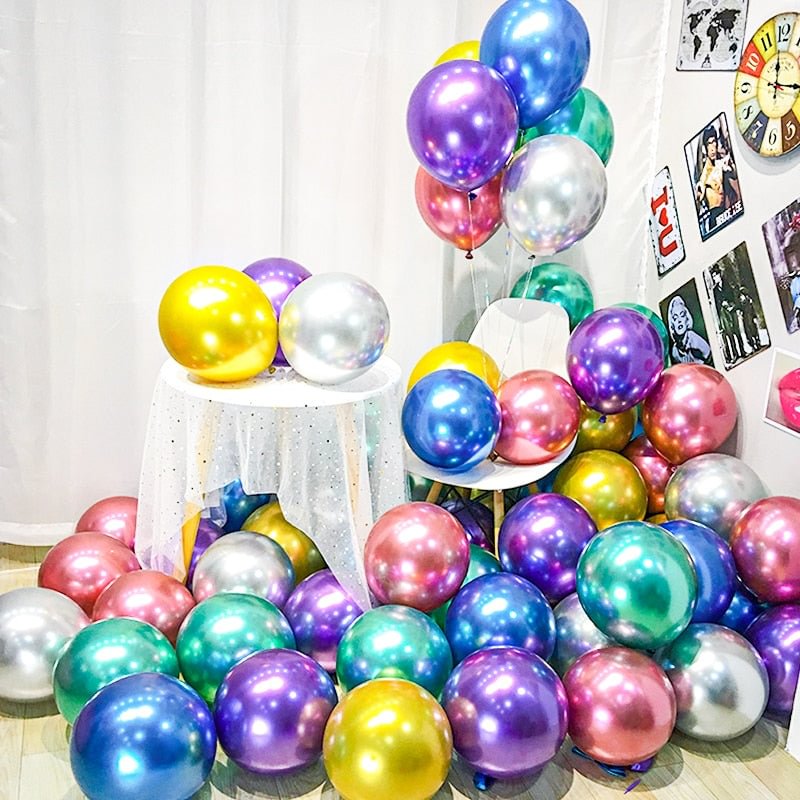 50pcs Birthday Balloons for Wedding bridal Shower Party Supplies Home Decorations House Decor Latex Foil Balloon 10 Inch