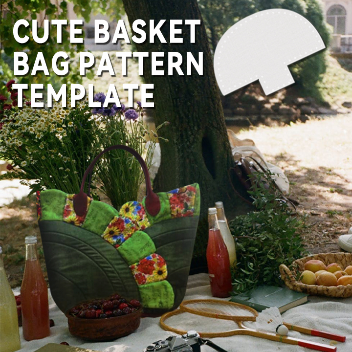 Cute Basket Bag Pattern Template—With Tutorial