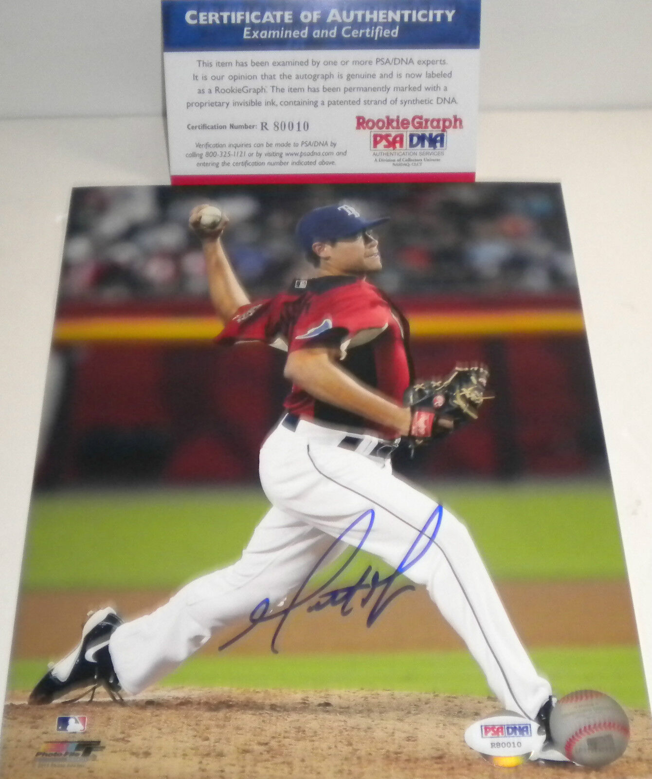 Matt Moore Giants Rangers Rays PSA DNA ROOKIE COA Signed Autographed 8x10 a