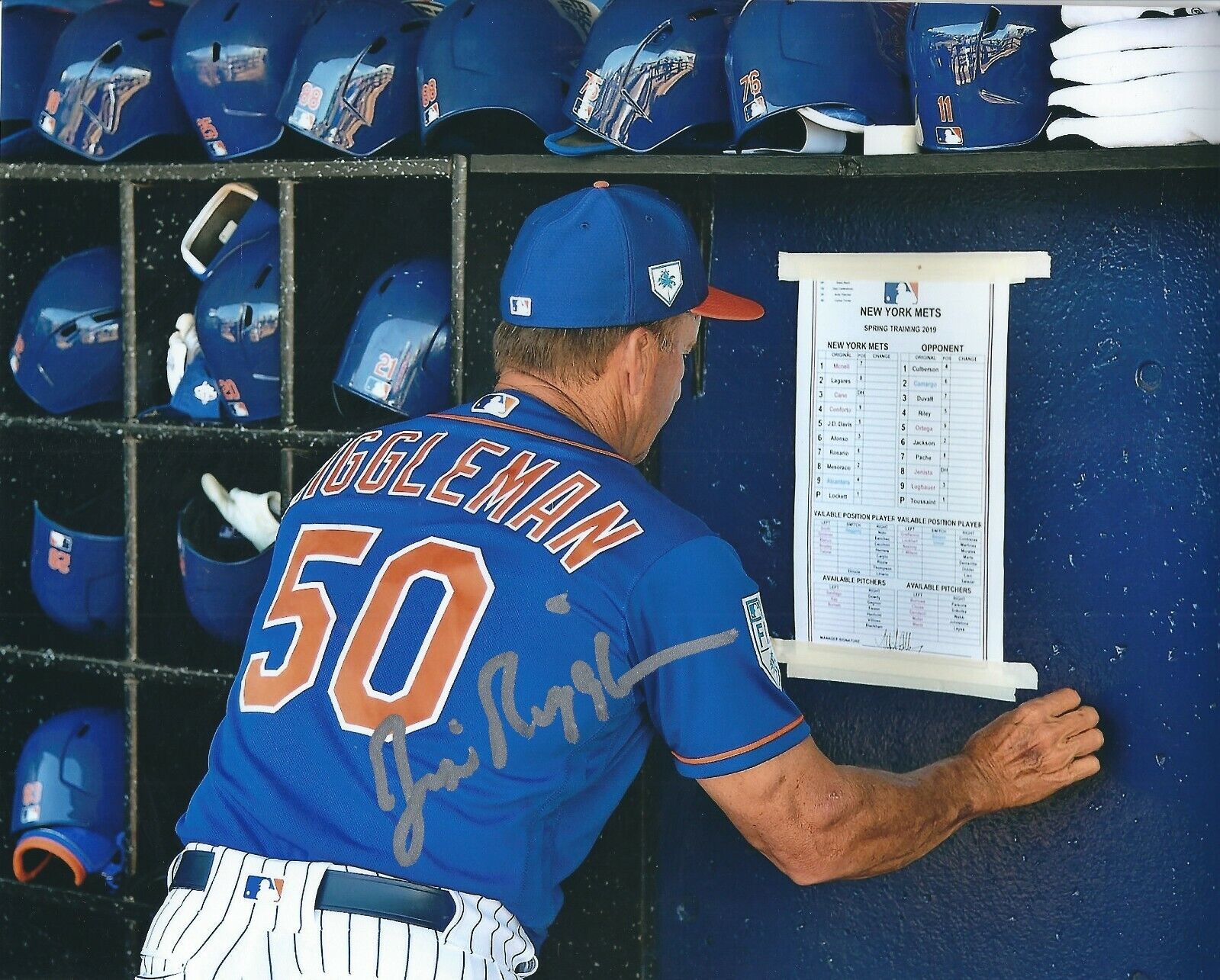 Signed 8x10 JIM RIGGLEMAN New York Mets Autographed Photo Poster painting - COA