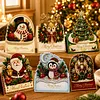 6pcs DIY Merry Chrismas Diamond Painting 3D Greeting Card