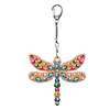 1PC, porte-cl&eacute;s DIY 3D en diamant avec boucle homard, porte-cl&eacute;s double face en diamant avec cha&icirc;ne &agrave; ressorts, mosa&iuml;que de diamants en cristal &agrave; ressorts, cadeau unique fait main
