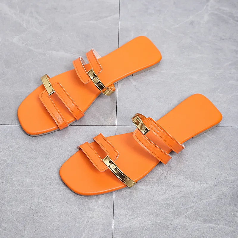 Breakj Breakj Ladies Flat-Bottomed Slippers With Casual Fashion Summer Beach Casual Shoes
