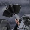 Reverse LED Umbrella Is Larger, Thicker, More Reinforced And Durable With Reflective Safety Strips. Strong And Windproof, Portable For Travel