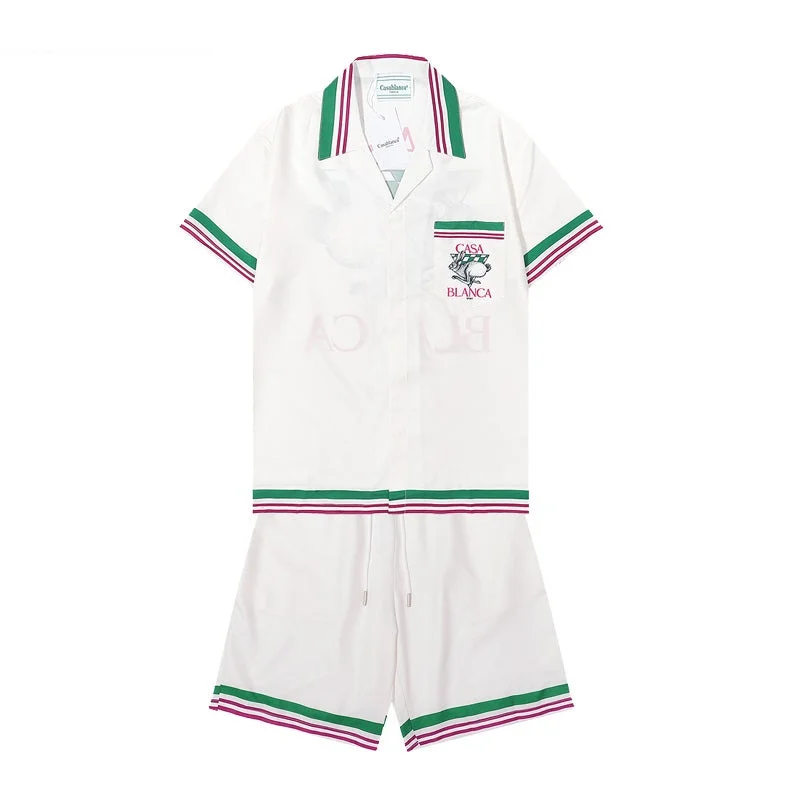 Casablanca 2023SS New Product Silk Short Sleeve Shirt