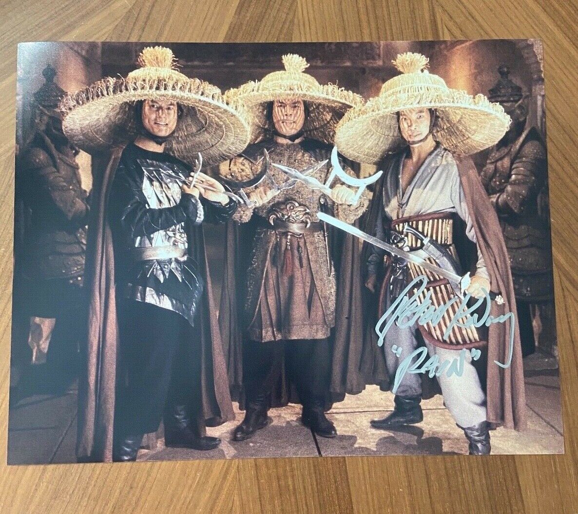 * PETER KWONG * signed 11x14 Photo Poster painting * BIG TROUBLE IN LITTLE CHINA * RAIN * COA 4