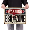 Warning BBQ Zone - Metal Tin Signs(8*12Inch/12*16Inch) - Bar
