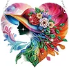 2Pcs Girl 2D Flat DIY Hanging Diamond Art Ornament Window Pendant (Top Hat)