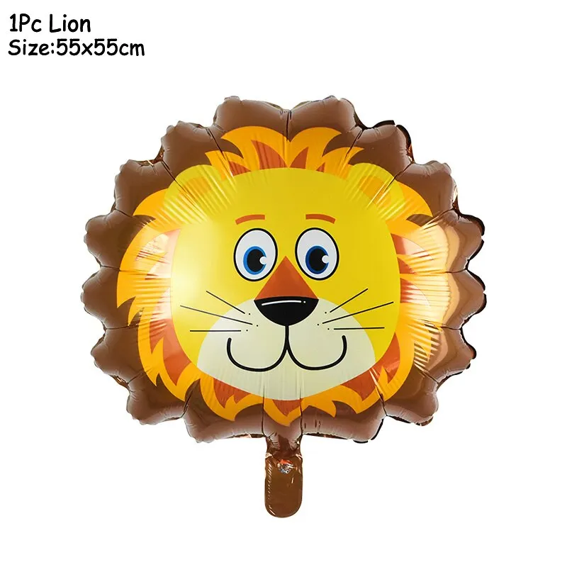 Wild One Jungle Party Animal Balloons Disposable Tableware Kids 1st Forest Safari Birthday Party Decoration Baby Shower Supplies