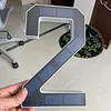 LED Illuminated Modern Address Sign Waterproof Personalized Solar Powered Address Number Dusk To Dawn Adhesive Or Screw Mount for Outside House Light Up Courtyard Hotel Bar