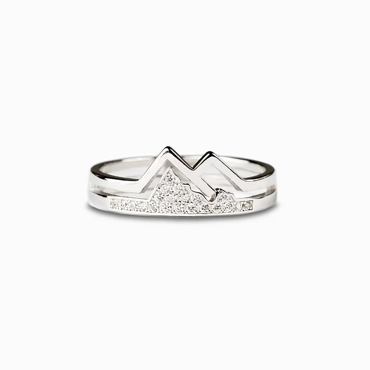 DAUGHTER FAITH MOVES MOUNTAINS PAVÉ MOUNTAIN RING