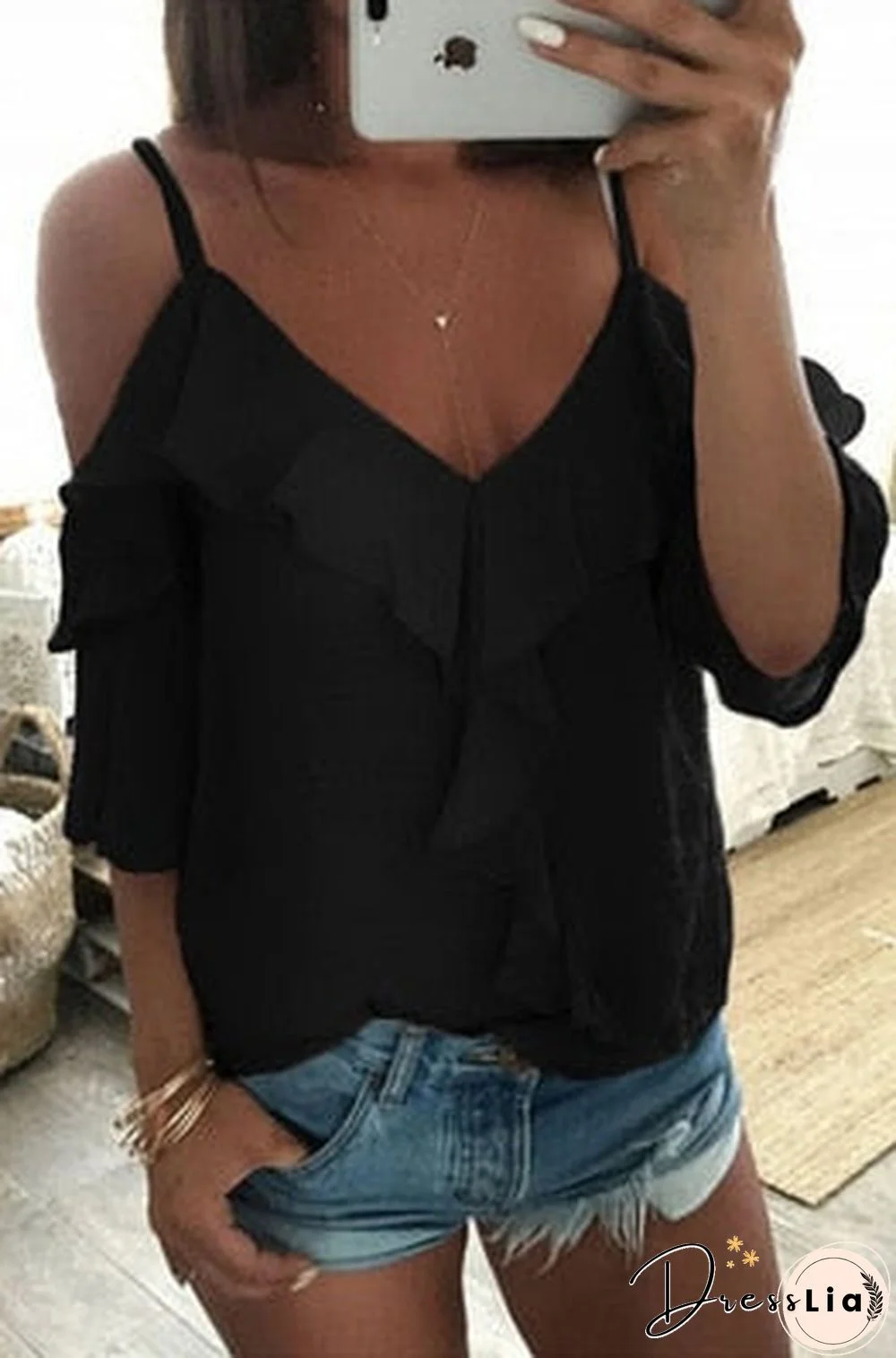 Off Shoulder Top Blouse Women Half Sleeve Spaghetti Strap Ruffle Womens Tops And Blouses Summer White Shirt Blusa