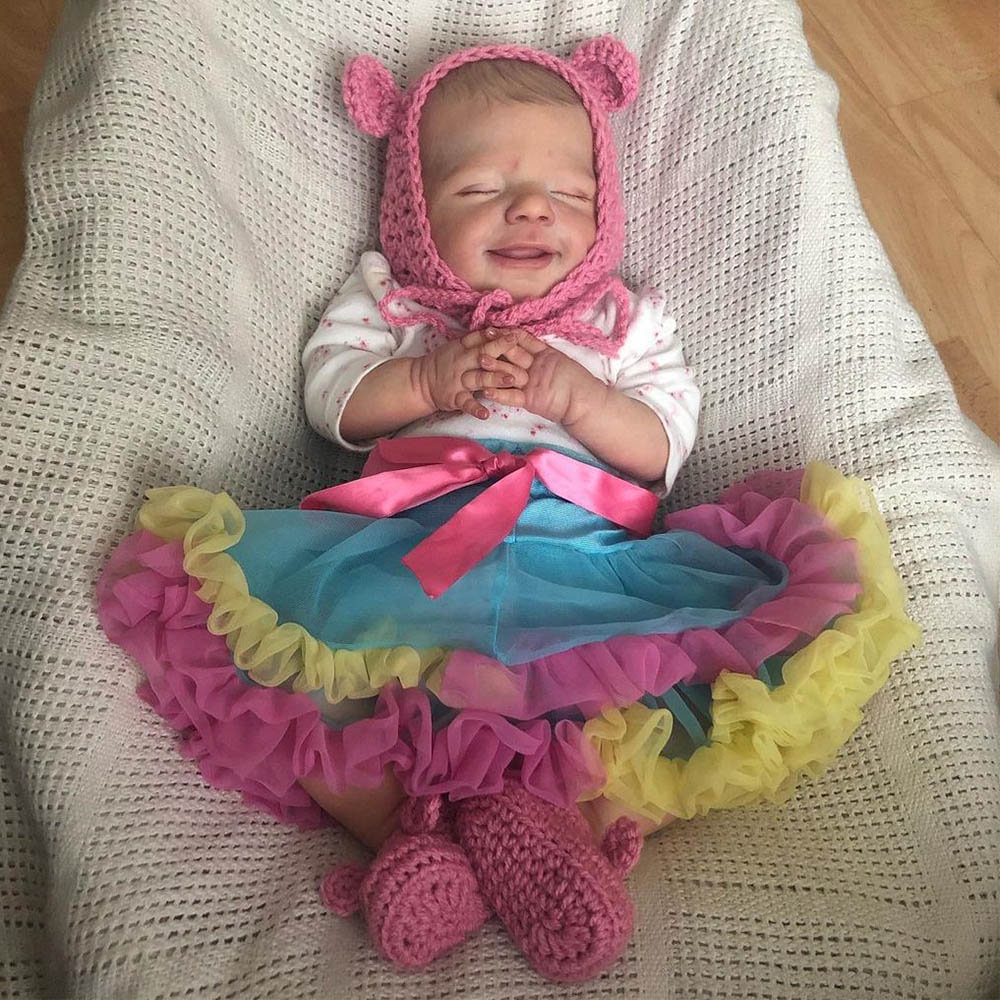 [Heartbeat💖 & Sound🔊]20'' Reborn Baby Doll Sleeping Girl Fensa, Lifelike Soft Doll Gift with Coos and ''Heartbeat'' 2023