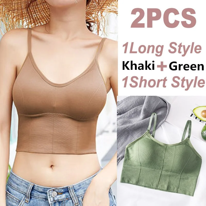 Long Style Women Tank Crop Top Sexy Underwear Female Crop Tops Lingerie Intimates With Padded Camisole Femme Push Up Bralette