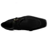 Mens Black Suede Dress Shoes Side Buckle