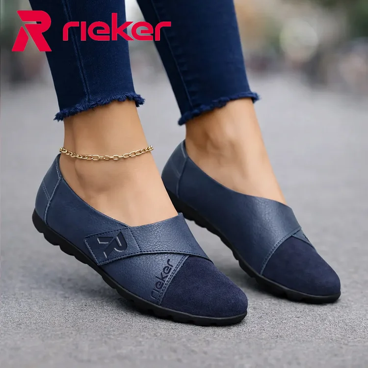 Damskie mokasyny wsuwane RIEKER&reg; z prawdziwej sk&oacute;ry, wygodne