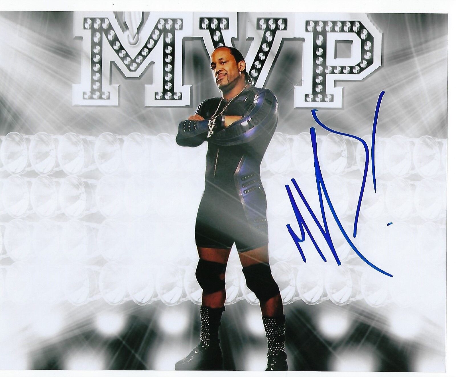 MVP - Wrestling signed Photo Poster painting