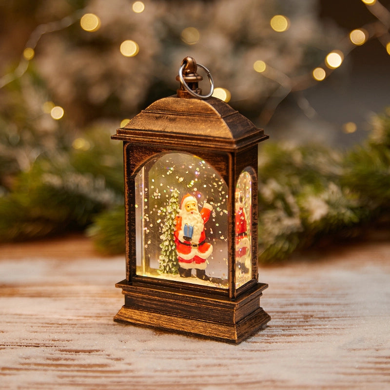 Christmas Cartoon Style Pastoral Christmas House Christmas Tree Santa Claus Plastic Daily Festival Ornaments