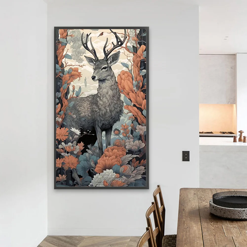 Partial AB Diamond Painting - Full Round Drill - Deer(Canvas|45*75cm)