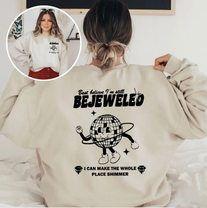 Taylor Swift Midnights Double Print Gildan 18000 Sweatshirt