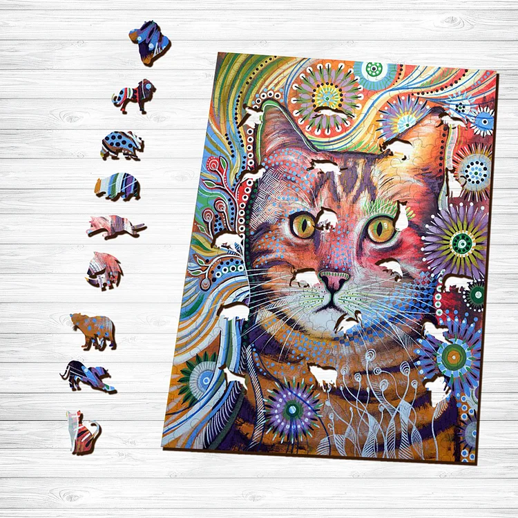 Ericpuzzle™ Ericpuzzle™Wide-eyed Cat Wooden Puzzle